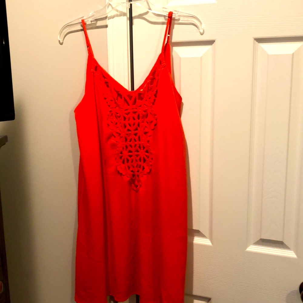 Gently used coral dress oversized